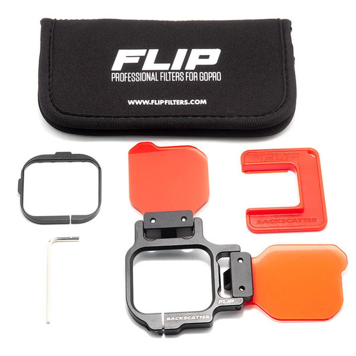 Filtro FLIP COMBO PRO per GoPro 11, 10, 9, 8, 7, 6, 5 COMPLETO DI LENTE MACROMATE MINI +15