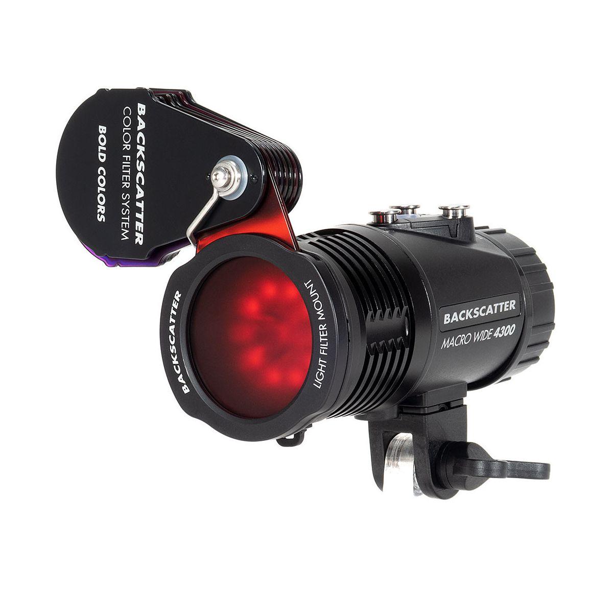 Sistema di filtri colorati a retrodiffusione Backscatter. Pacchetto completo per Mini Flash MF-1, Macro Wide MW-4300 Light e Snoot ottico OS-1