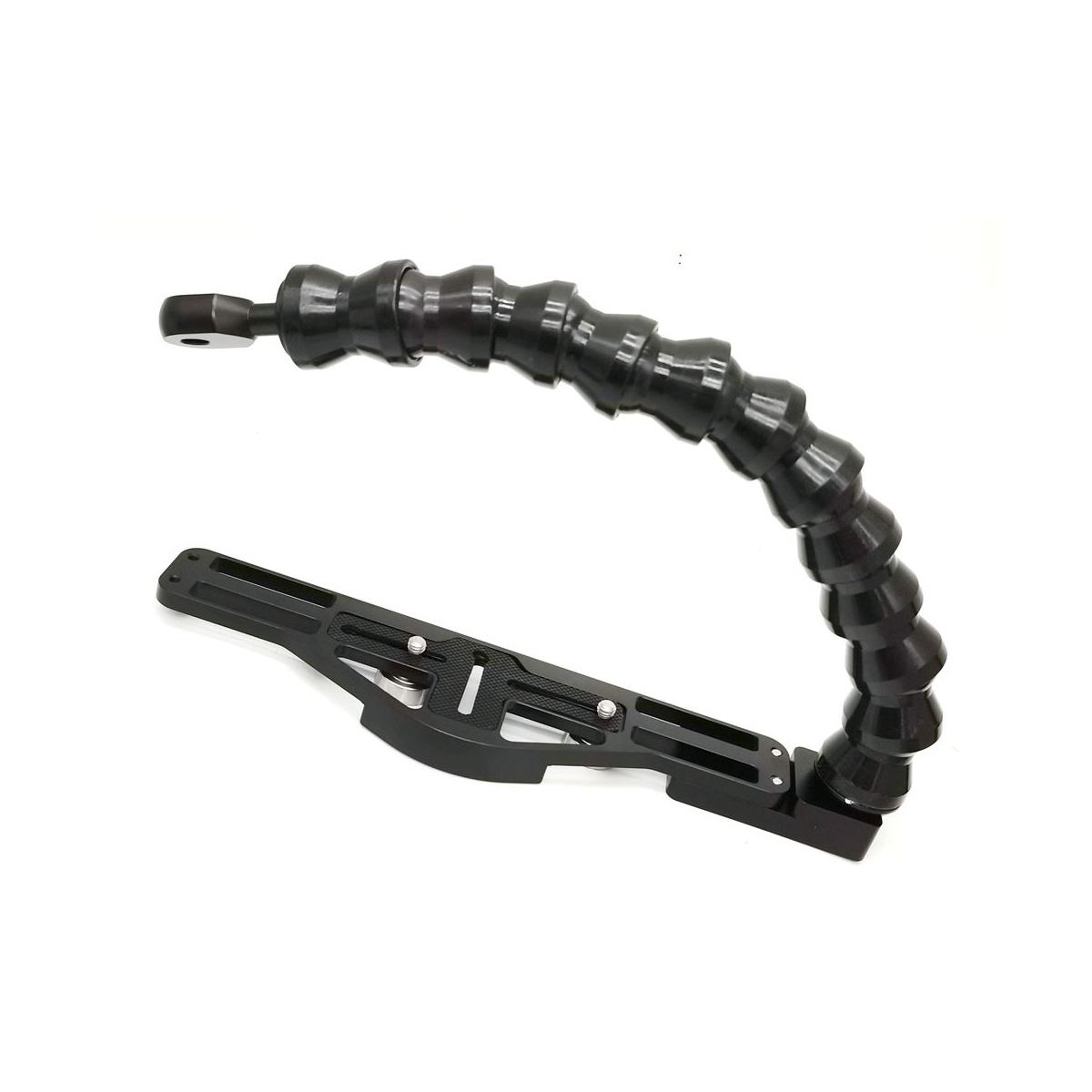 Base in alluminio doppia vite con braccio flessibile 32cm