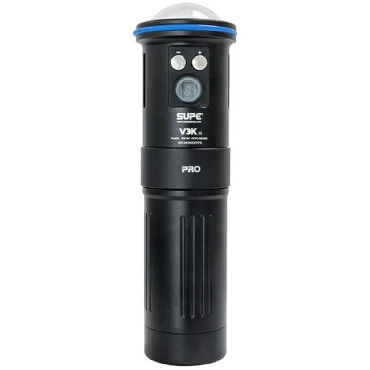 Illuminatore Subacqueo SUPE V3K Pro - LAMPADA 5.000 LUMEN CRI 96 - colore Nero