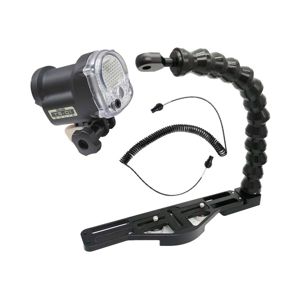Kit Sea&Sea YS-01 Solis + base con braccio flex e fibra ottica
