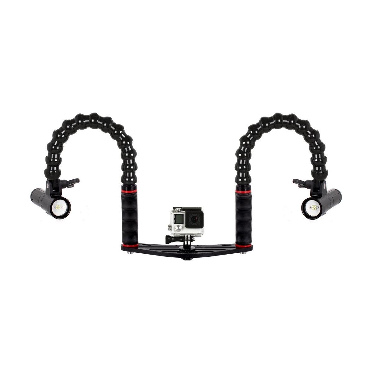 Base con doppio braccio flex per Action Cam