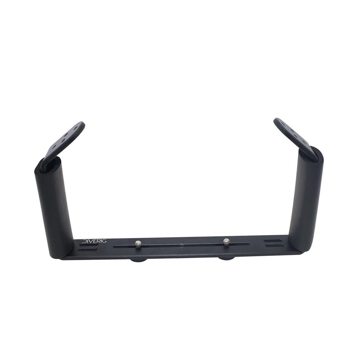 Base con doppia maniglia per action cam e piccole compatte - completa di 2 sfere da 1 pollice