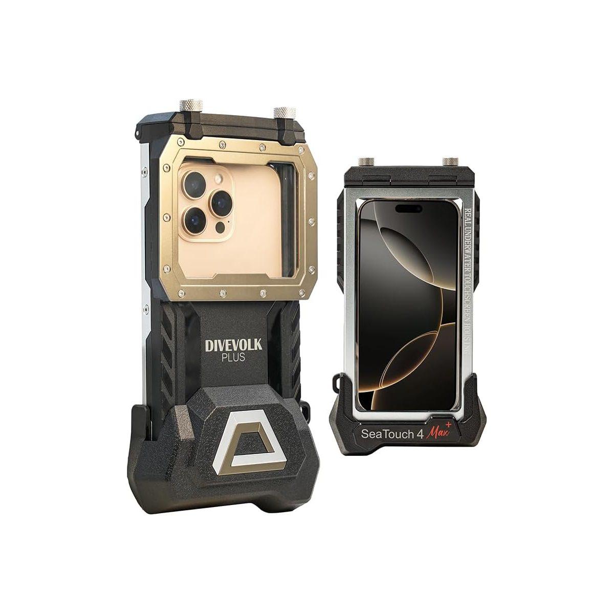 CUSTODIA PER SMARTPHONE DIVEVOLK Seatouch 4 Max Plus - compatibile anche con iPhone 17 (con adattatore apposito)<br />