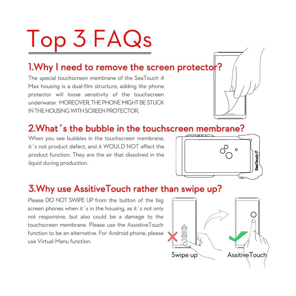 CUSTODIA PER SMARTPHONE DIVEVOLK Seatouch 4 Max Plus - compatibile anche con iPhone 17 (con adattatore apposito)<br />