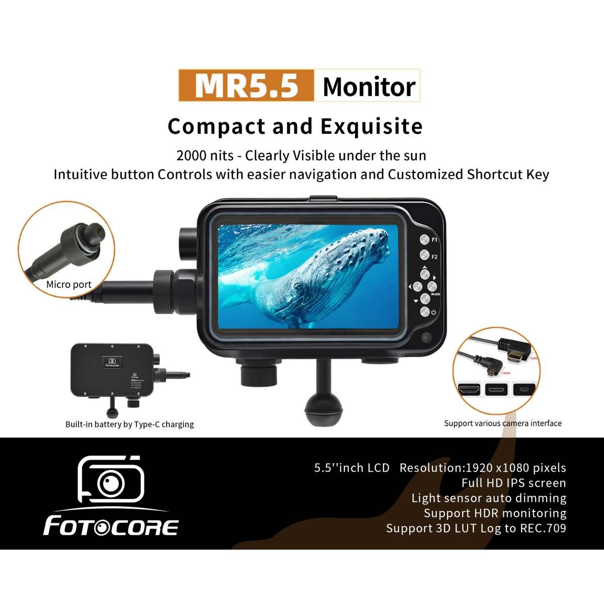 Monitor HDMI 5.5 pollici  SUPE UM5.5 Monitor 2000 nits ultra-high brightness     <br />