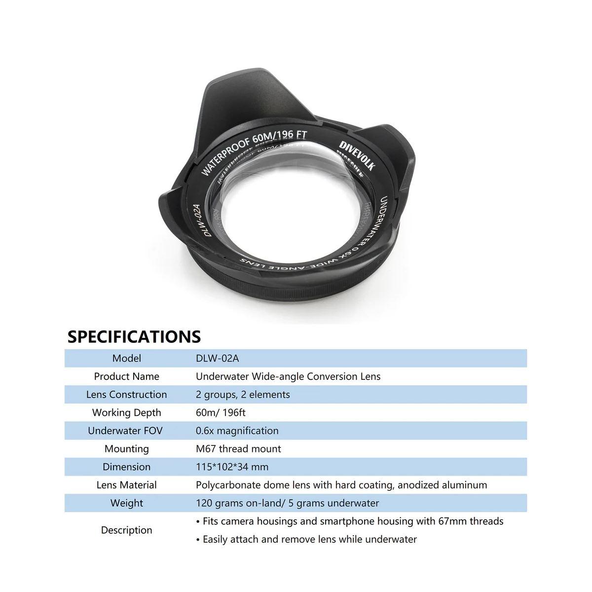 Kit DIVEVOLK Videography Kit - SeaTouch 4 Max plus con lente grandangolare 0.6x,FILTRO ROSSO, braccetto per lenti e staffa a doppia impugnatura