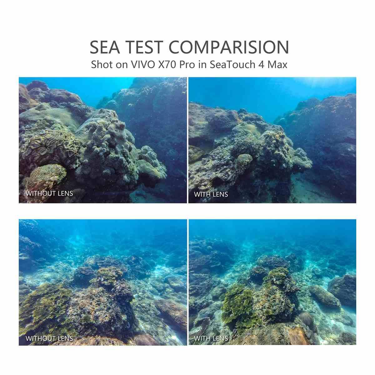 Kit DIVEVOLK Videography Kit - SeaTouch 4 Max plus con lente grandangolare 0.6x,FILTRO ROSSO, braccetto per lenti e staffa a doppia impugnatura