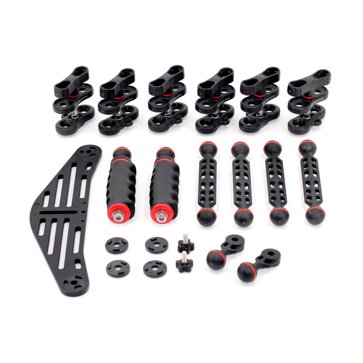Staffa per custodie fotografia subacquea kit bracci terminale ys