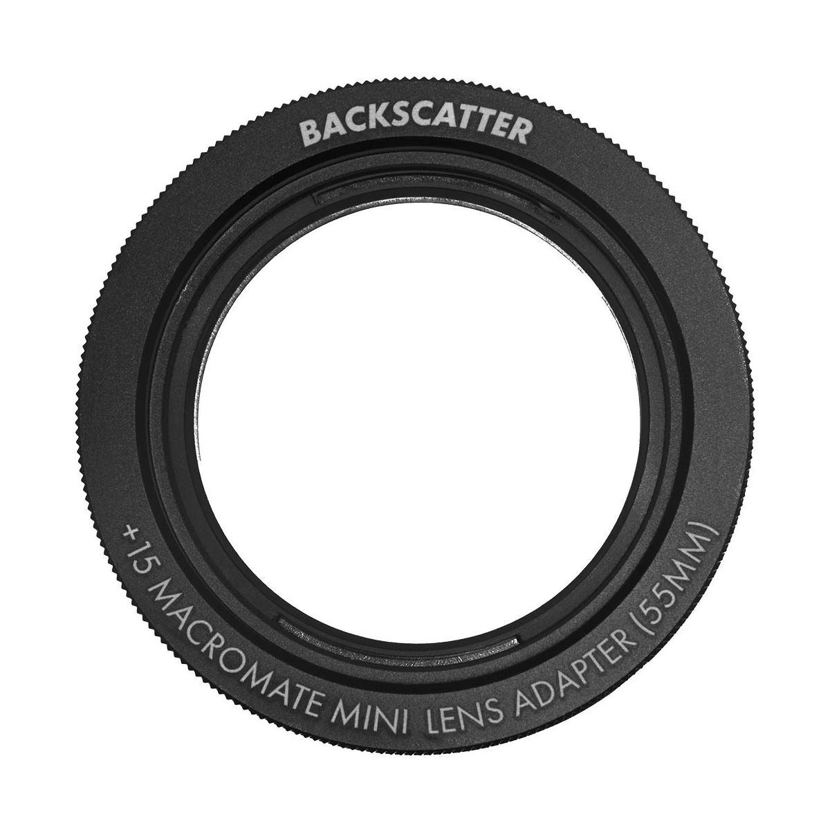 Adattatore Backscatter 55mm per  MACROMATE Mini +15 su attacco baionetta AOI