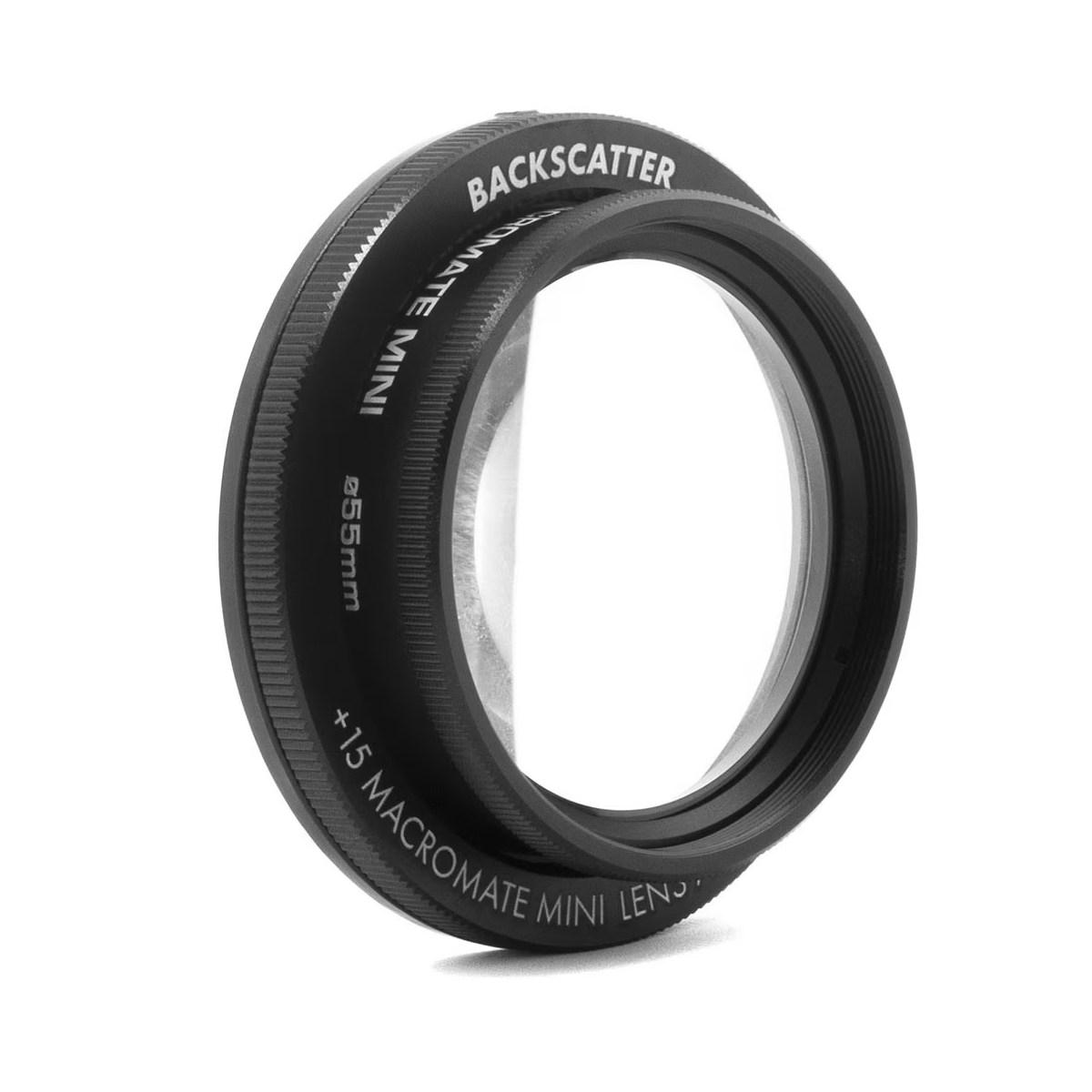 Adattatore Backscatter 55mm per  MACROMATE Mini +15 su attacco baionetta AOI