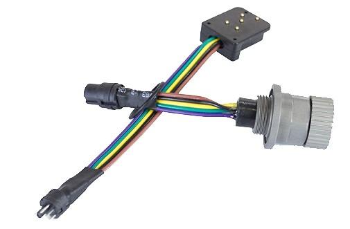Canon hotshoe plug to a M14 Nikonos bulkhead (x and ground connection only)