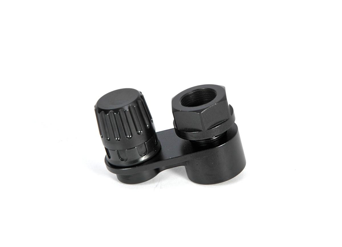 M16 Offset Connector with Vacuum Valve II (Pushbutton Release)